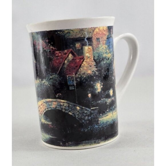 Vtg 1995 Lamplight Village Ceramic Coffee Mug 1995 Artist Thomas Kinkade - Picture 5 of 14